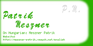 patrik meszner business card